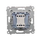 Simon 54 Przycisk „światło” 10A 250V szybkozłączka srebrny mat DS1.01/43 KONTAKT