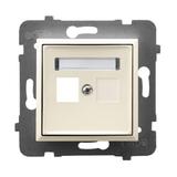ARIA Obudowa gniazda pojedynczego typu Keystone prosta - kolor ecru