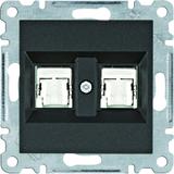 lumina Gniazdo komputerowe podwójne RJ45 kat.5e FTP, czarny