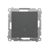 Simon 55 Przycisk zwierny /światło/ z podświetleniem LED szybkozłączka Grafitowy mat