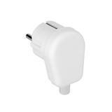 Wtyczka kątowa Uni-schuko rozbieralna biała OR-AE-13182 ORNO