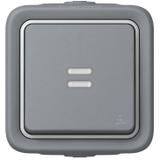 PLEXO55 PRZYCISK JEDNOBIEGUNOWY PODŚWIETLANY SZARY KOMPLET 10A-250V~, Legrand