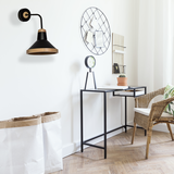 MILAGRO Kinkiet SALMA BLACK / WOOD 1xE27 60W