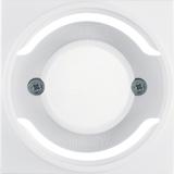 Element centralny do sygnalizatora świetlnego E14; śnieżnobiały, połysk; S.1/B.3/B.7 Glas