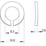 DIN 128/A, PODKŁADKA SPRĘŻYSTA M8 OC.G.