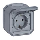 NOWE PLEXO - GN. SCHUKO 2P+Z ZACISKI AUTO KOMPLET NATYNKOWY 16 A-250V SZARE 069730L LEGRAND