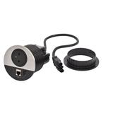 INCARA: DISQ 80 - 2P+Z / USB A+C / RJ45 - 0,5 M WIELAND-METAL/CZARNY, Legrand