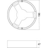 Ramka do oprawy DOWNLIGHT IP44 DN 190 WT