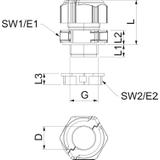 V-TEC TB20 Dławik kablowy, rozdzielny