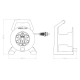 Wejście 50 mb H05VV-F 3x1,5 (OWY) wtyczka gumowa 16A IP44 92503H48153 PCE