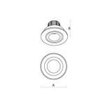 FIALE II 6W COB 38st 230V CW OCZKO LED pierścień szczotkowane aluminium
