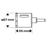 Wiertło diamentowe do gresu 67 mm