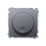 Simon Basic Ściemniacz naciskowo-obrotowy 20–500 W 230V srebrny mat BMS9T.01/43 KONTAKT