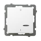 AS Łącznik dwubiegunowy z podświetleniem pomarańczowym - kolor biały