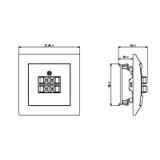 IMPRESJA Gniazdo głośnikowe podwójne - kolor tytan