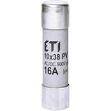 Wkładka topikowa cylindryczna PV gR 900V CH10x38 gR 16A 900V AC DC 002625033 ETI