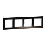 Sedna Design & Elements Ramka poczwórna szkło czarne efekt szkła SDD361804 SCHNEIDER