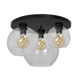 plafon Sofia Clear 3xE27 czarny MLP6586 Milagro
