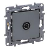 NILOE SELECTION - GNIAZDO TV(MĘSKIE) ZAKOŃCZENIOWE 10 DB STAL, Legrand