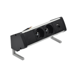 SIMON 480 TS48-430E20B00-40 Biurkowy zestaw gniazd 2 gn. typ E + ładowarka USB typ A+C; złącze 10 cm