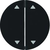 BERKER R.1/R.3 Klawisze z nadrukowanym symbolem strzałki do łącznika 2-klawiszowego czarny połysk 16