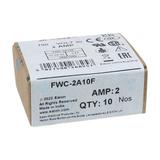2AMP 700V AC UL FERRULE 10x38MM FUSE Wkładka szybka 2A AC 700V 10x38 mm aR UL FWC-2A10F EATON