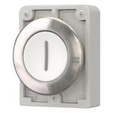 M30I-FDR-W-X1 Przycisk 30mm płaski biały bez samopowrotu I stal nierdzewna 188104 EATON