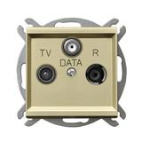 SONATA Gniazdo RTV-DATA - kolor szampański złoty