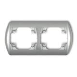 TREND Ramka pozioma podwójna srebrny metalik