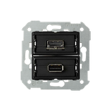 Simon 82 Gniazdo USB + HDMI (V1.4) żeńskie. Podłączenie HDMI kątowe. !Wymagana puszka podtynkowa wielopolowa (nie łączona) 7501095-039 KONTAKT