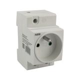 GSTH230 Gniazdo 230V na szynę TH Z-olcem uziemiającym 2P+Z-7.35 OPATÓWEK