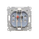 Simon 55 Gniazdo głośnikowe pojedyncze 1-krotne Przekrój przewodów dla wejścia i wyjścia 2,5 mm2 Aluminium mat TGL1.01/143 KONTAKT