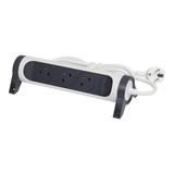 PRZEDŁUŻACZ PREMIUM, OBROTOWY, 3X2P+Z, Z PRZEWODEM 1.5 METRA 3X1.0 MM2 - BIAŁY/GRAFITOWY, Legrand