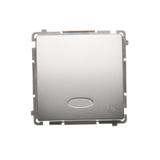 Simon Basic Przycisk dzwonek z podświetleniem LED 10A szybkozłączka srebrny mat