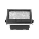 Puszka podłogowa na gniazda modułowe 4 x 45x45mm lub 8 x 22,5x45mm, pokrywa: materiał własny, czarna