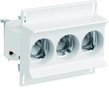 Gniazdo bezp. ceram. D01/3 E14 3P 3168/3VR 16A 400VAC TS35 zac.pałąk. 4mm2 LD01K16-3AS HAGER