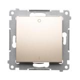 Simon 54 Łącznik dwubiegunowy 10A szybkozłączka złoty mat