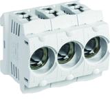 Gniazdo bezp. z tworzywa D01/3 E14 3P SIS 16A 400VAC TS35 zac.kl. 35mm2 LD047 HAGER