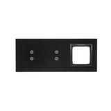 Simon 54 Touch Panel dotykowy S54 Touch 3 moduły 2 pola dotykowe pionowe + 2 pola dotykowe pionowe + 1 otwór na osprzęt S54 zastygła lawa DSTR3330/73 KONTAKT