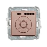 ICON Mechanizm elektronicznego sterownika roletowego (sterowanie lokalne i pilotem) łososiowy