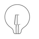 Żarówka LED 6,5W/824 E27 Vintage 1906 LED dim CL GLOBE125 FIL GOLD 51 dim 4058075808997