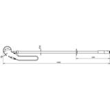 Drążek rozładowujący z elektrodą zawieszaną, dł. 1600 mm, linka 16 mm2 o dł. 3500 mm