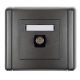 FLEXI Gniazdo antenowe pojedyncze TV grafitowy