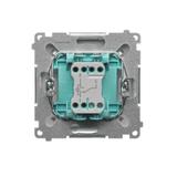 Simon Basic Łącznik schodowy z podświetleniem LED 10A 250V szybkozłączka satynowy BMW6L.01/29 KONTAKT