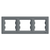 Asfora, ramka 3-krotna, pozioma, stal