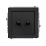 DECO Mechanizm łącznika podwójnego schodowego w stylu amerykańskim (dwa klawisze bez piktogramów) cz