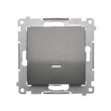 Simon 54 Łącznik jednobiegunowy z podświetleniem LED 16A 250V zaciski śrubowe antracyt DW1AL.01/48 KONTAKT
