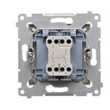 Simon 54 Łącznik dwubiegunowy 10A 250V szybkozłączka złoty mat DW2.01/44 KONTAKT