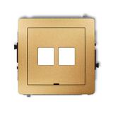 DECO Mechanizm gniazda multimedialnego podwójnego bez modułu, bez pola opisowego (standard Keystone)