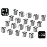 Wkłady do naprawy gwintów M8, 20 szt.